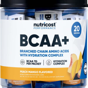 Suplemento Nutricost Bcaa+ Hydration Peach Mango 20 Stickpac