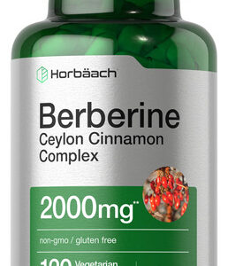 Suplemento Horbaach Berberine Plus Ceylon Canela 2000mg