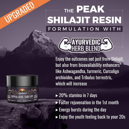 Suplemento De Resina Ajoblanco Shilajit 600 Mg, Pacote X2 Do - Imagem 4