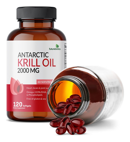 Suplemento De Óleo De Krill Antártico Futurebiotics 2000 Mg - Imagem 4