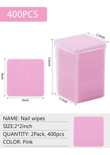 Toalhetes Para Unhas Teoyall Lint Free 400 Tecido Não Tecido - Imagem 5