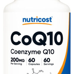 Suplemento Nutricost Coq10 200 Mg 60 Cápsulas Vegetarianas