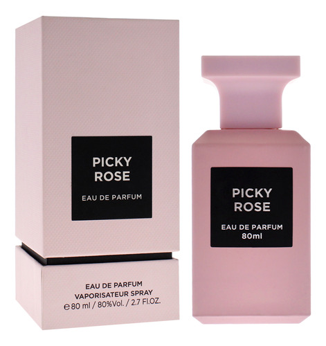 Perfume Fragrance World Picky Rose Eau De Parfum 80ml For Wo - Imagem 4