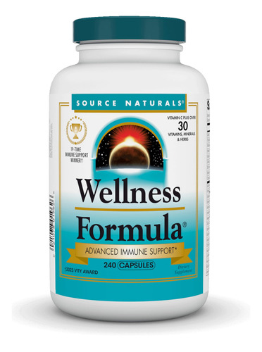 Suplementos: Cápsulas Source Naturals Wellness Formula 240 C