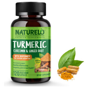 Suplemento Naturelo Curcuma Curcumina 600mg 120 Cápsulas Veg