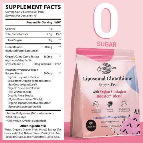 Suplemento Orinthalixium Glutationa Lipossomal 1000 Mg 150 G - Imagem 2