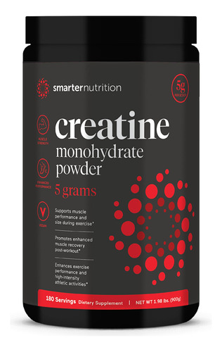 Suplemento Smarter Nutrition Creatina Monohidratada 5g 180 D