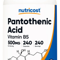 Suplemento Nutricost Ácido Pantotênico (vitamina B5) 500mg 2