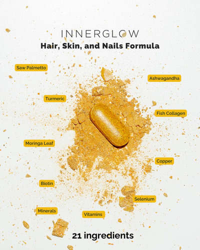 Suplemento De Vitamina Inner Glow Advanced Para Cabelo, Pele - Imagem 7