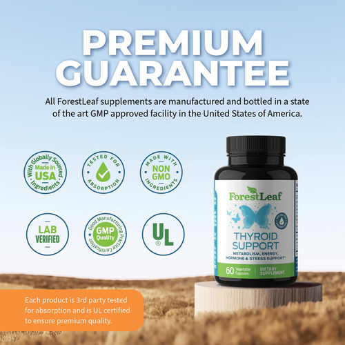 Suplemento Forestleaf Thyroid Support Com Iodo 60 Cápsulas - Imagem 6