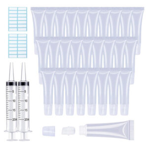 Tubos De Brilho Labial Amorix, Recipientes Transparentes De