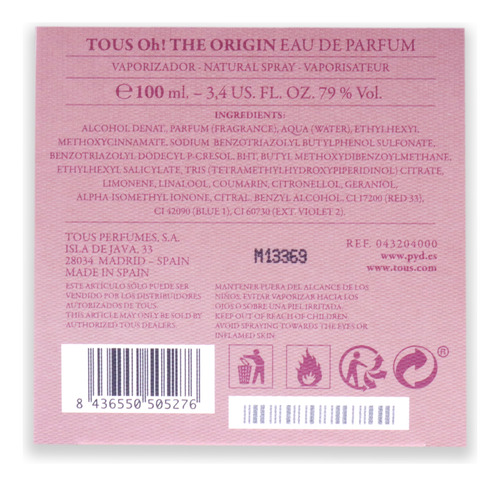 Perfume Tous Oh The Origin Edp Spray Para Mulheres 100ml - Imagem 6