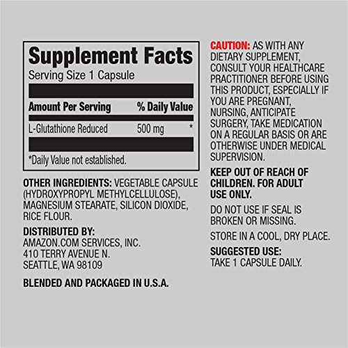 Suplemento Amazon Elements Glutationa 500 Mg 60 Cápsulas - Imagem 2