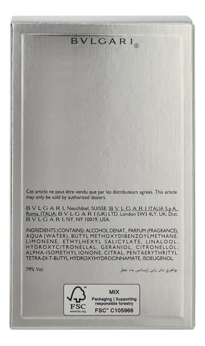 Perfume Bvlgari Man Rain Essence Eau De Parfum 60ml - Imagem 4