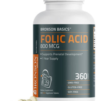 Ácido Fólico Bronson 800 Mcg Apoia O Desenvolvimento Pré-nat