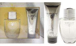 Conjunto De Presente Perfume Top Gun Chervon De 3 Peças Para