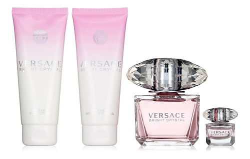 Conjunto De 4 Peças Versace Bright Crystal Para Mulheres, Fr