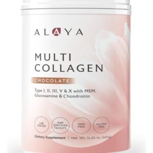 Colágeno Em Pó Alaya Multi Tipo I, Ii, Iii, V, X Chocolate