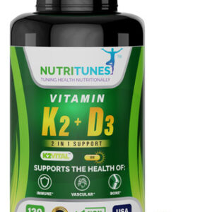 Suplemento Nutritunes Vitamina K2+ D3 5000iu (120 Cápsulas)