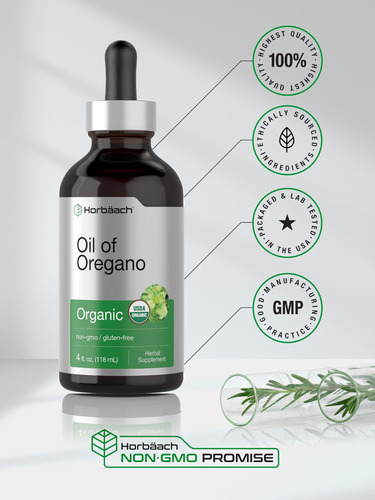Suplemento Horbäach Óleo Orgânico De Orégano 118ml Líquido - Imagem 6