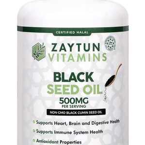 Suplemento Zaytun Vitamins, Óleo De Semente Preta, Halal, 60
