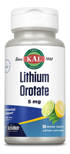 Suplemento Kal Lithium Orotato Activmelt 5mg