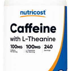 Suplemento De Cafeína Nutricost Com L-teanina 240 Cápsulas