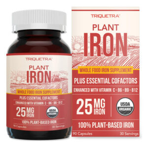 Suplemento De Ferro Triquetra Health Organic 25 Mg 90 Cápsul