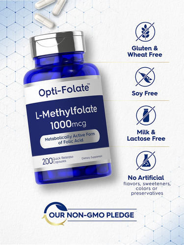 Suplemento Carlyle L Metilfolato 1000mcg 200 Cápsulas - Imagem 4