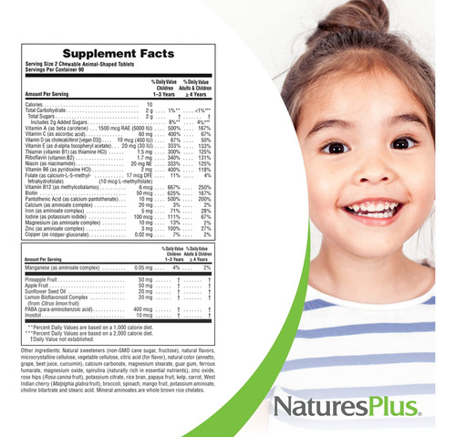 Suplemento Natures Plus Animal Parade Children's Mu - Imagem 5