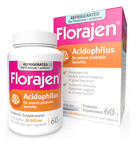 Probiótico Floramen Acidophilus De Alta Potência 20 Bilhões