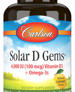 Suplemento Carlson Solar D Gems Vitamina D3 4000 Iu Com Ômeg