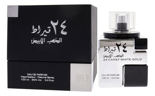 Perfume Lattafa 24 Quilates White Gold Edp 100ml Para Homens - Imagem 3