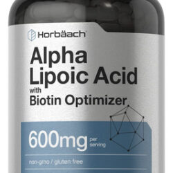 Suplemento De Ácido Alfa Lipóico Horbäach 600 Mg Com Biotina