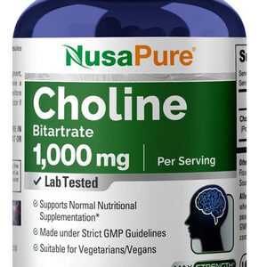 Suplemento De Bitartarato De Colina Nusapure 1000 Mg 200 Cáp