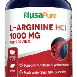 Suplemento Nusapure L-arginina 1000 Mg 200 Cápsulas Vegetais