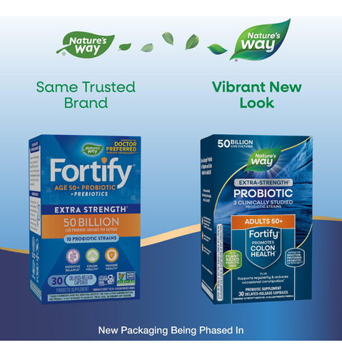 Suplemento Nature's Way Fortify Extra Strength 50+ Probiótic - Imagem 2