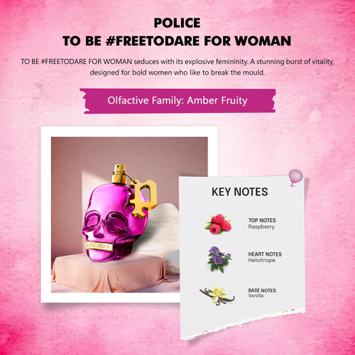 Perfume Police To Be #freetodare Woman Edt 125ml Para Mulher - Imagem 4