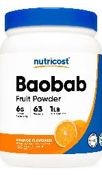 Pó De Fruta De Baobá Nutricost Com Sabor De Laranja 454g Veg - Imagem 2
