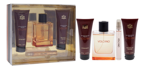 Conjunto De Presentes Perfume New Brand Prestige Volcano Par - Imagem 3