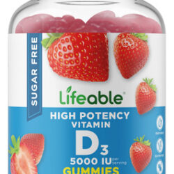 Suplemento De Vitamina D Sem Açúcar Lifeable 5000 Ui 90 Gum