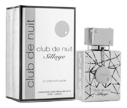 Óleo De Perfume Armaf Club De Nuit Sillage 18ml Para Homens
