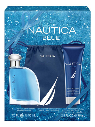 Perfume Nautica Blue Eau De Toilette 50ml W/ Body Wash & Bag - Imagem 6