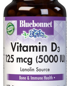 Cápsulas Vegetais Bluebonnet Vitamina D3 5000 Ui, 120 Unidad