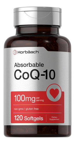 Suplemento Horbäach Coq10 100mg Softgels 120 Unidades