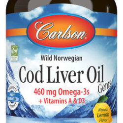 Suplemento Carlson Cod Liver Oil Gems 150 Cápsulas Gelatinas