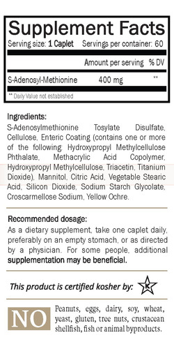 Suplemento Nature's Trove Sam-e 400 Mg 60 Cápsulas - Imagem 2