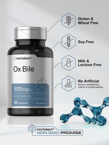 Suplemento Horbäach Ox Bile 1000mg 100 Cápsulas - Imagem 5