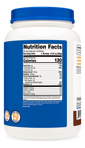 Proteína Em Pó Nutricost Whey Concentrate Chocolate 907g - Imagem 6