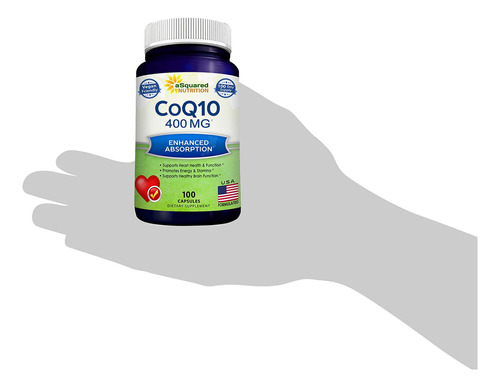 Suplemento De Coenzima Q10 De Squared Nutrition, 400 Mg, Pot - Imagem 8
